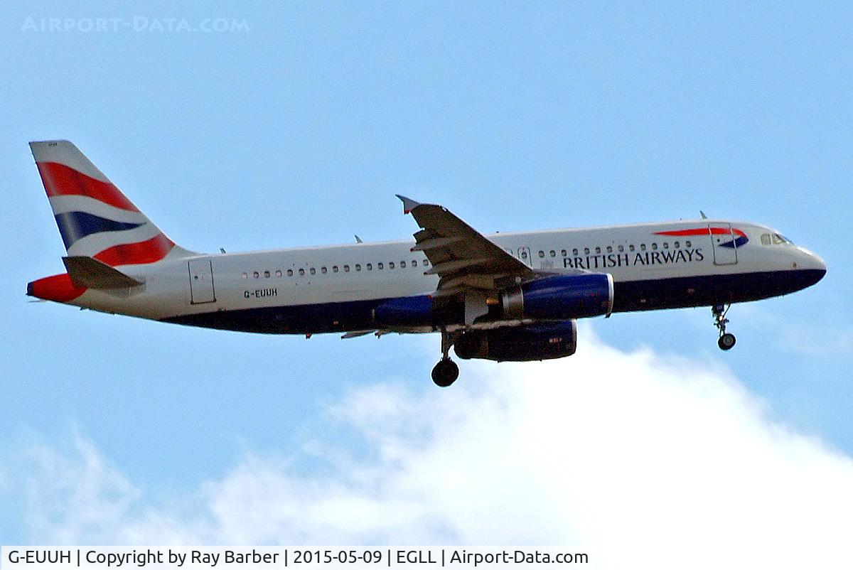 G-EUUH, 2002 Airbus A320-232 C/N 1665, Airbus A320-232 [1665] (British Airways) Home~G 09/05/2015. On approach 27L.