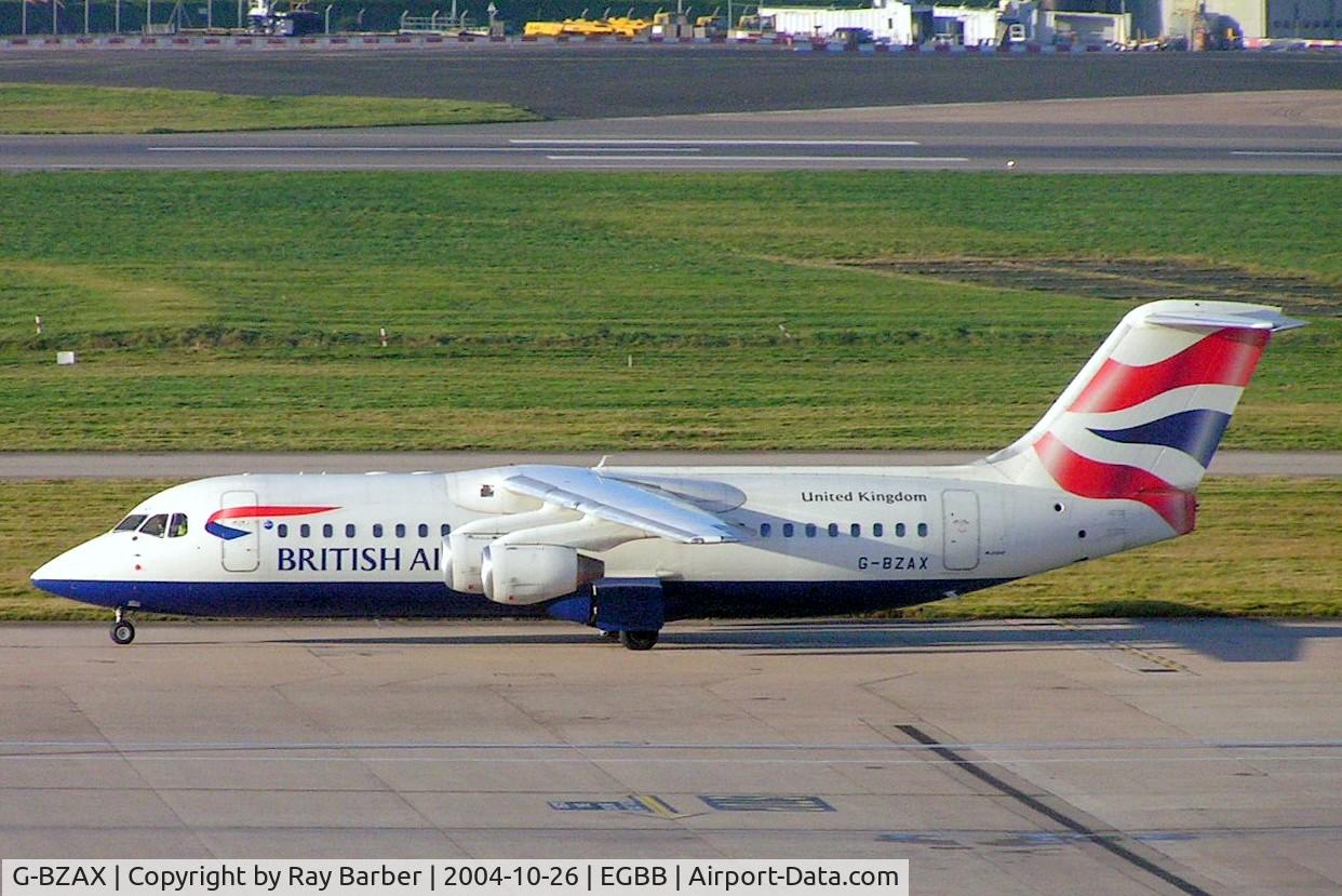 G-BZAX, 1999 British Aerospace Avro 146-RJ100 C/N E3356, BAe 146-RJ100 [E3356] (British Airways/CitiExpress) Birmingham Int'l~G 26/10/2004