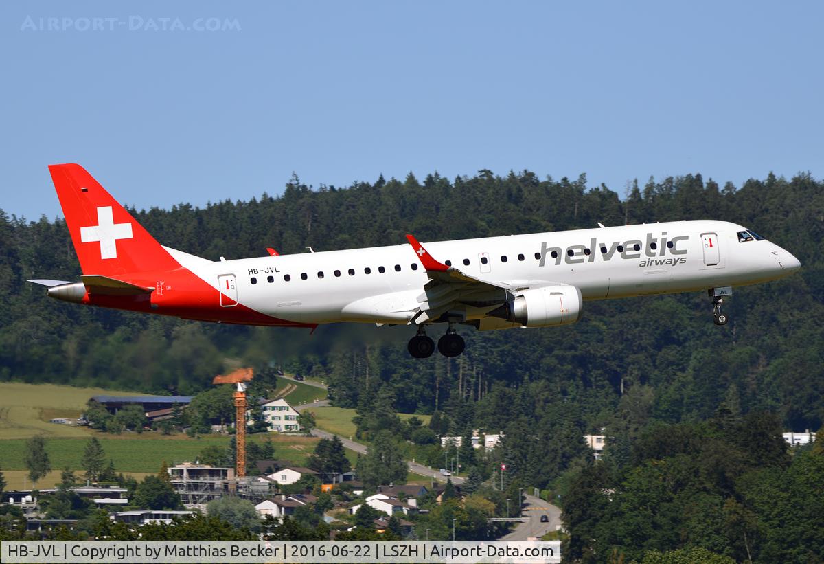 HB-JVL, 2010 Embraer E190 (ERJ-190-100) C/N 19000354, HB-JVL