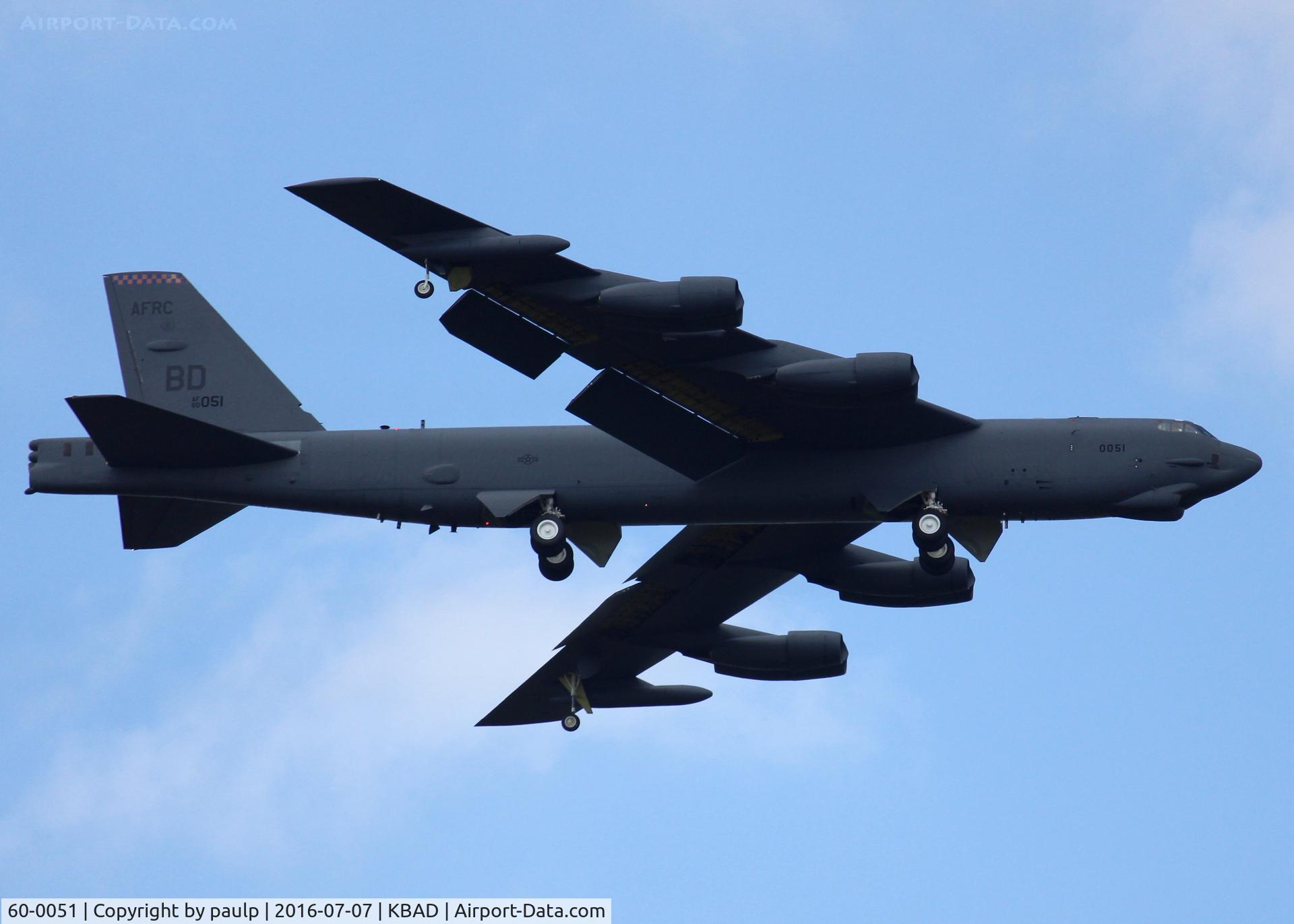 60-0051, 1960 Boeing B-52H Stratofortress C/N 464416, At Barksdale Air Force Base.