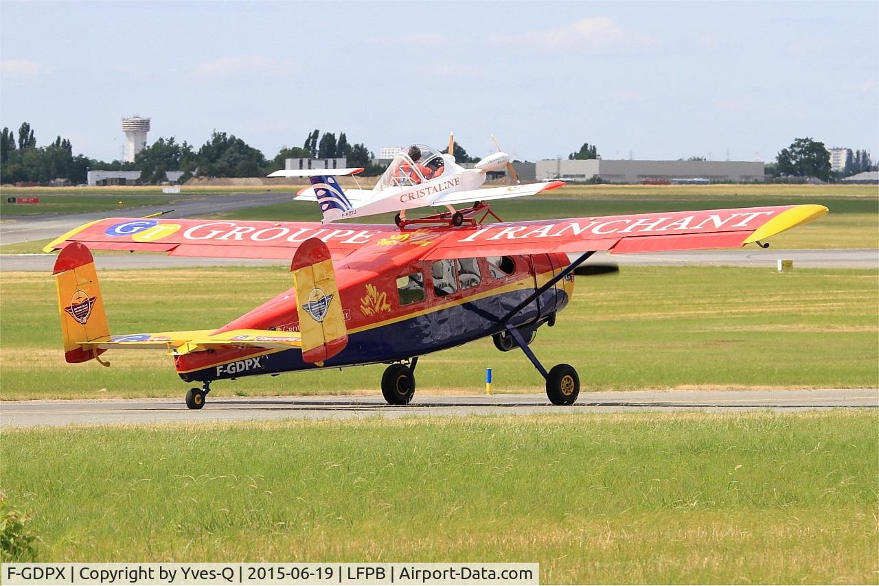 F-GDPX, Max Holste MH-1521M Broussard C/N 170, Max Holste MH-1521C-1 Broussard, Taxiing to holding point, Paris-Le Bourget (LFPB-LBG) Air show 2015
