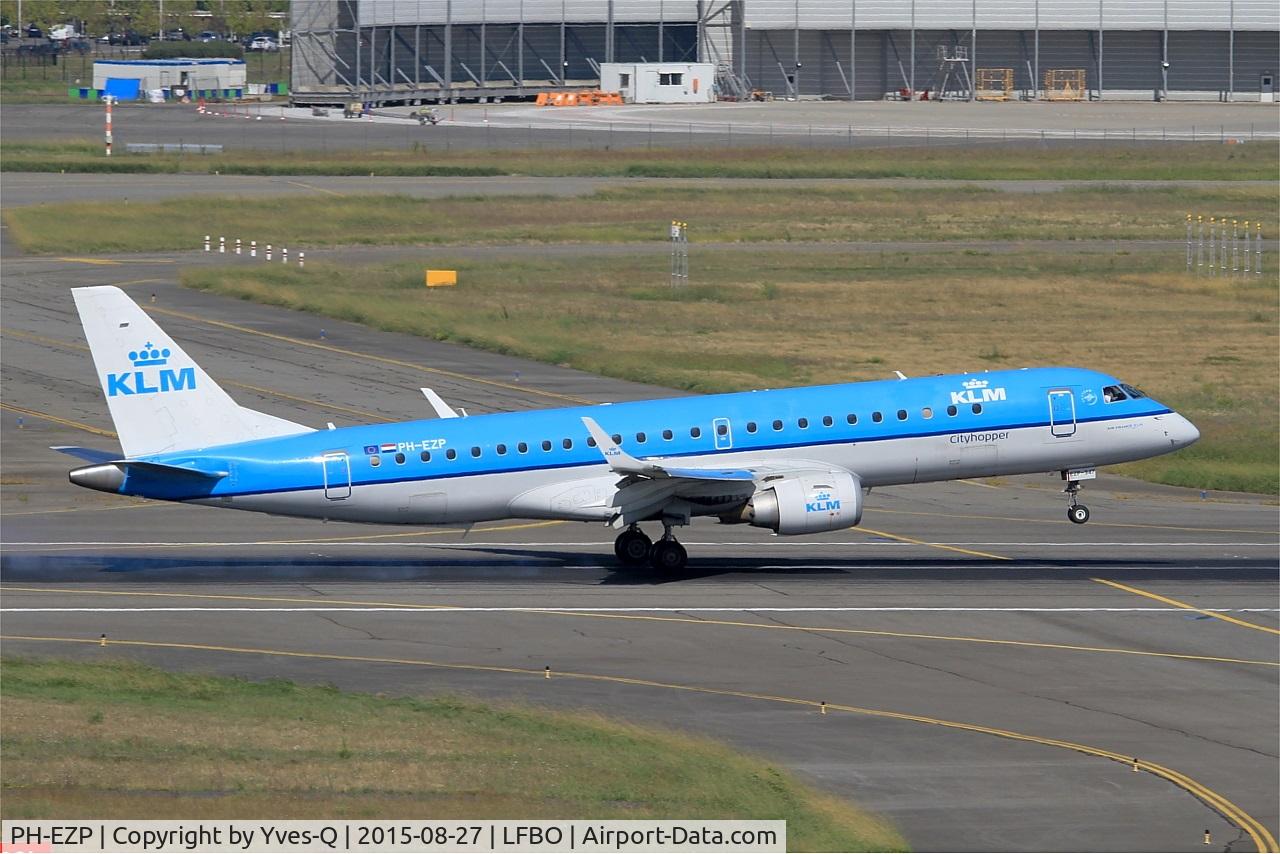 PH-EZP, 2010 Embraer 190LR (ERJ-190-100LR) C/N 19000347, Embraer ERJ-190-100LR, Landing rwy 14R, Toulouse-Blagnac airport (LFBO-TLS)