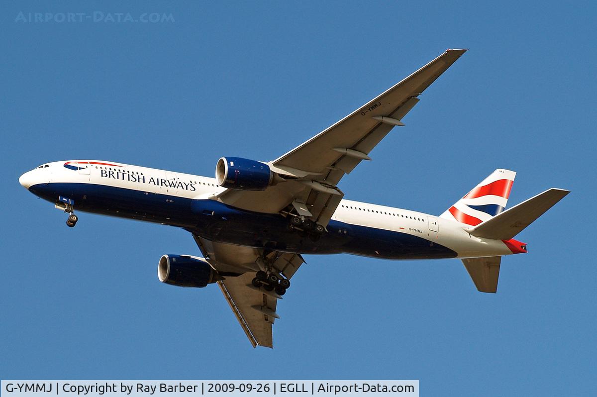 G-YMMJ, 2000 Boeing 777-236 C/N 30311, Boeing 777-236ER [30311] (British Airways) Home~G 26/09/2009. On approach 27R.