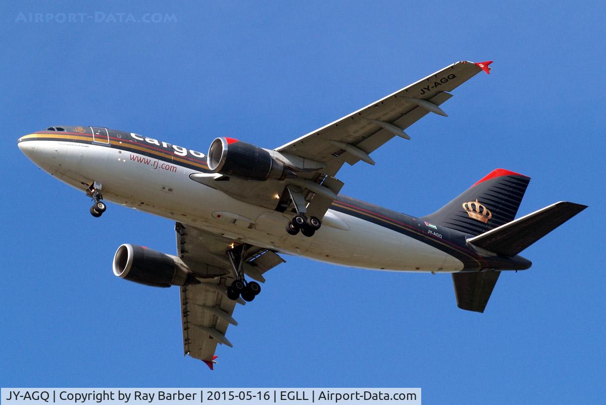 JY-AGQ, 1987 Airbus A310-304F C/N 445, Airbus A310-304F [445] (Royal Jordanian Cargo) Home~G 16/05/2015. On approach 27R.