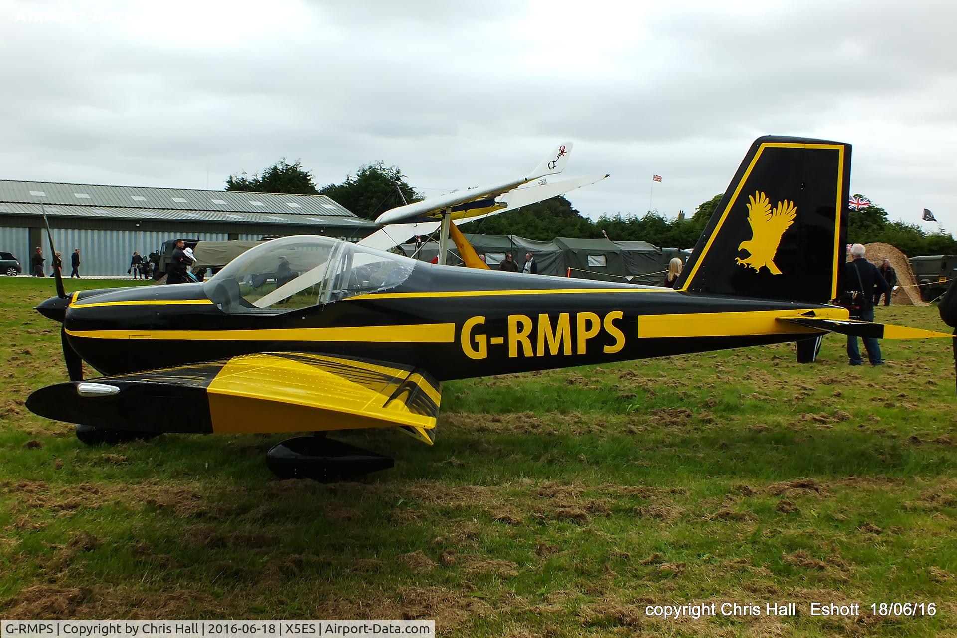 G-RMPS, 2011 Vans RV-12 C/N LAA 363-14923, at the Great North Fly in. Eshott