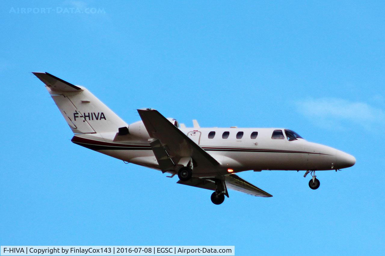 F-HIVA, 1998 Cessna 525 CitationJet C/N 525-0235, Arriving at Cambridge (CBG) from Cannes (CEQ)