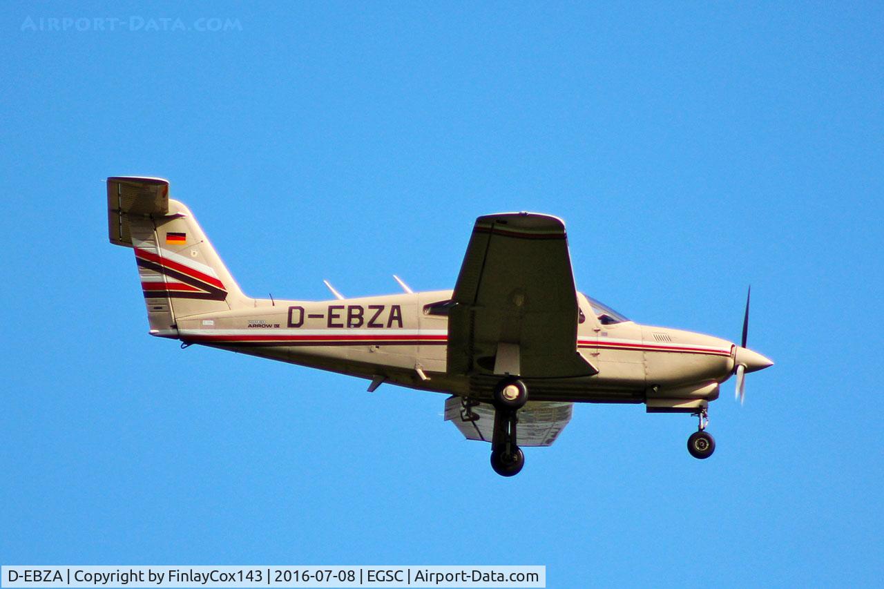 D-EBZA, Piper PA-28 Cherokee Arrow C/N 28R-8131160, Arriving at Cambridge (CBG)