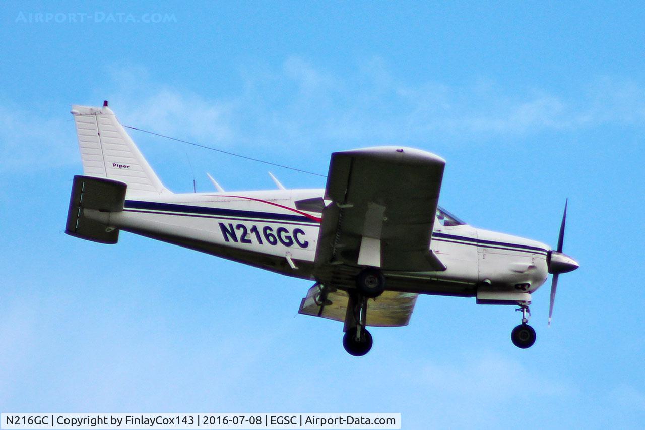 N216GC, 1971 Piper PA-28R-200 Cherokee Arrow B C/N 28R-7135151, Arriving at Cambridge (CBG)
