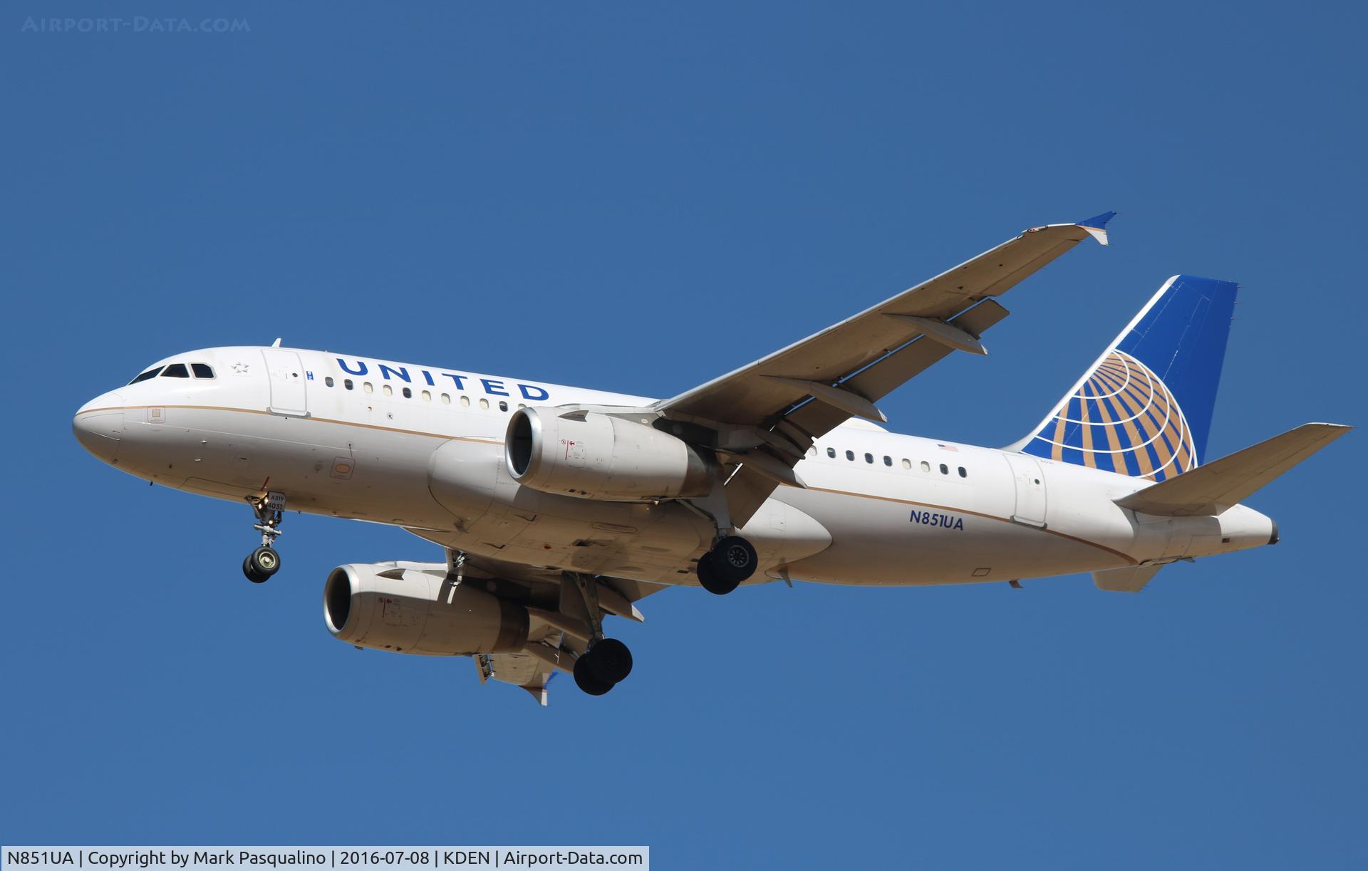N851UA, 2002 Airbus A319-131 C/N 1664, Airbus A319