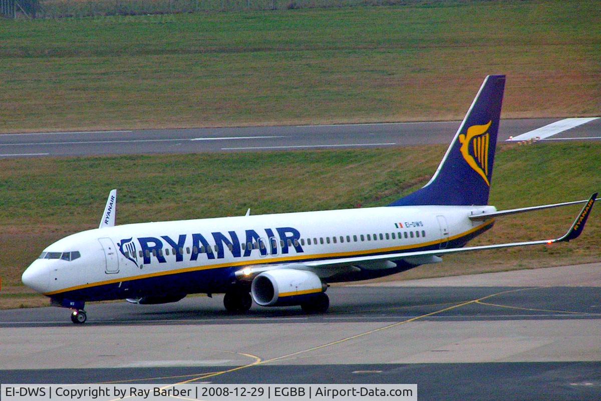 EI-DWS, 2007 Boeing 737-8AS C/N 33625, Boeing 737-8AS [33625] (Ryanair) Birmingham Int'l~G 29/12/2008