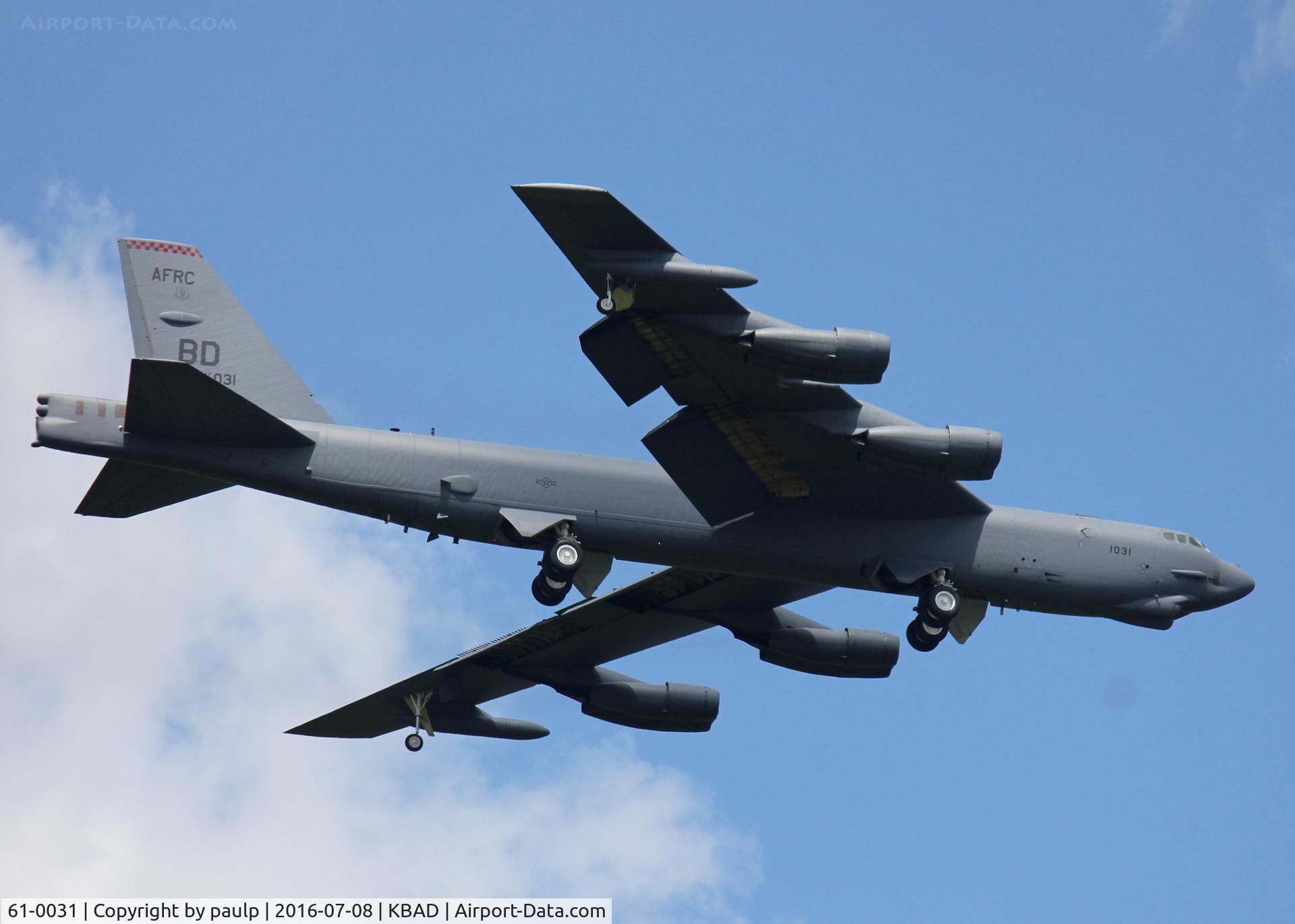 61-0031, 1961 Boeing B-52H Stratofortress C/N 464458, At Barksdale Air Force Base.