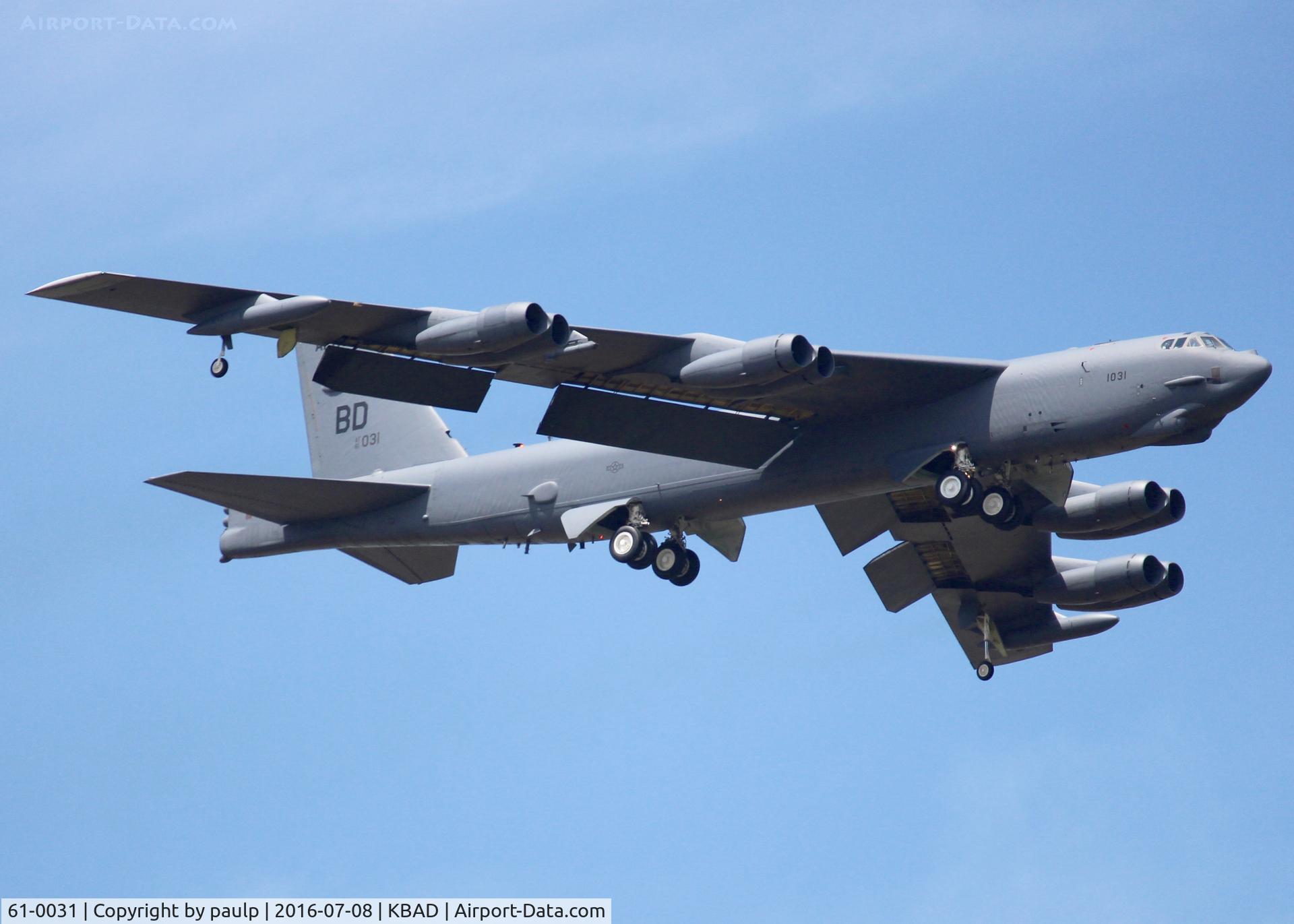 61-0031, 1961 Boeing B-52H Stratofortress C/N 464458, At Barksdale Air Force Base.