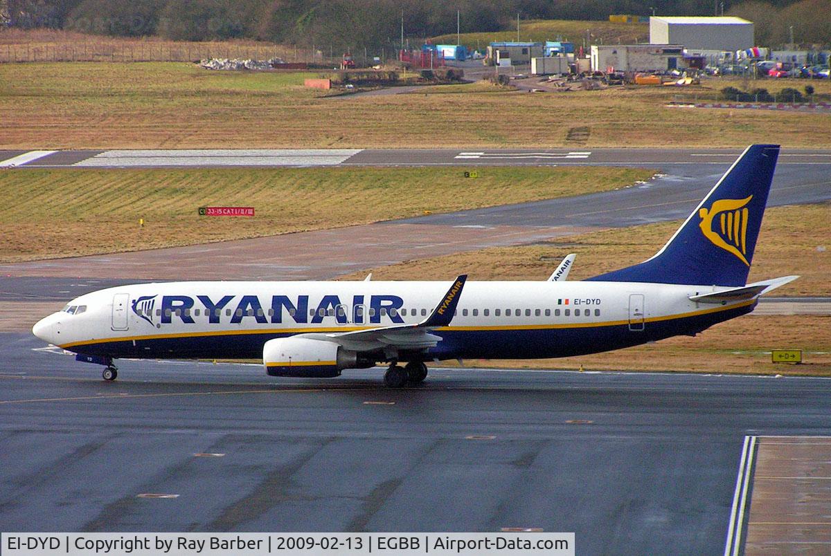 EI-DYD, 2008 Boeing 737-8AS C/N 33632, Boeing 737-8AS [33632] (Ryanair) Birmingham Int'l~G 13/02/2009