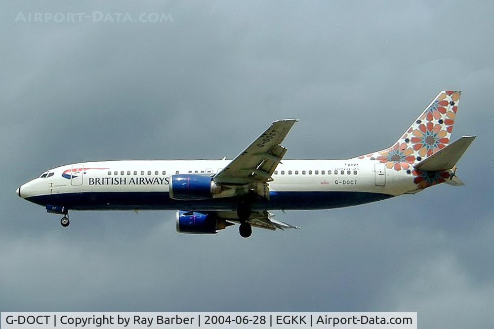 G-DOCT, 1992 Boeing 737-436 C/N 25853, Boeing 737-436 [25853] (British Airways) Gatwick~G 28/06/2004