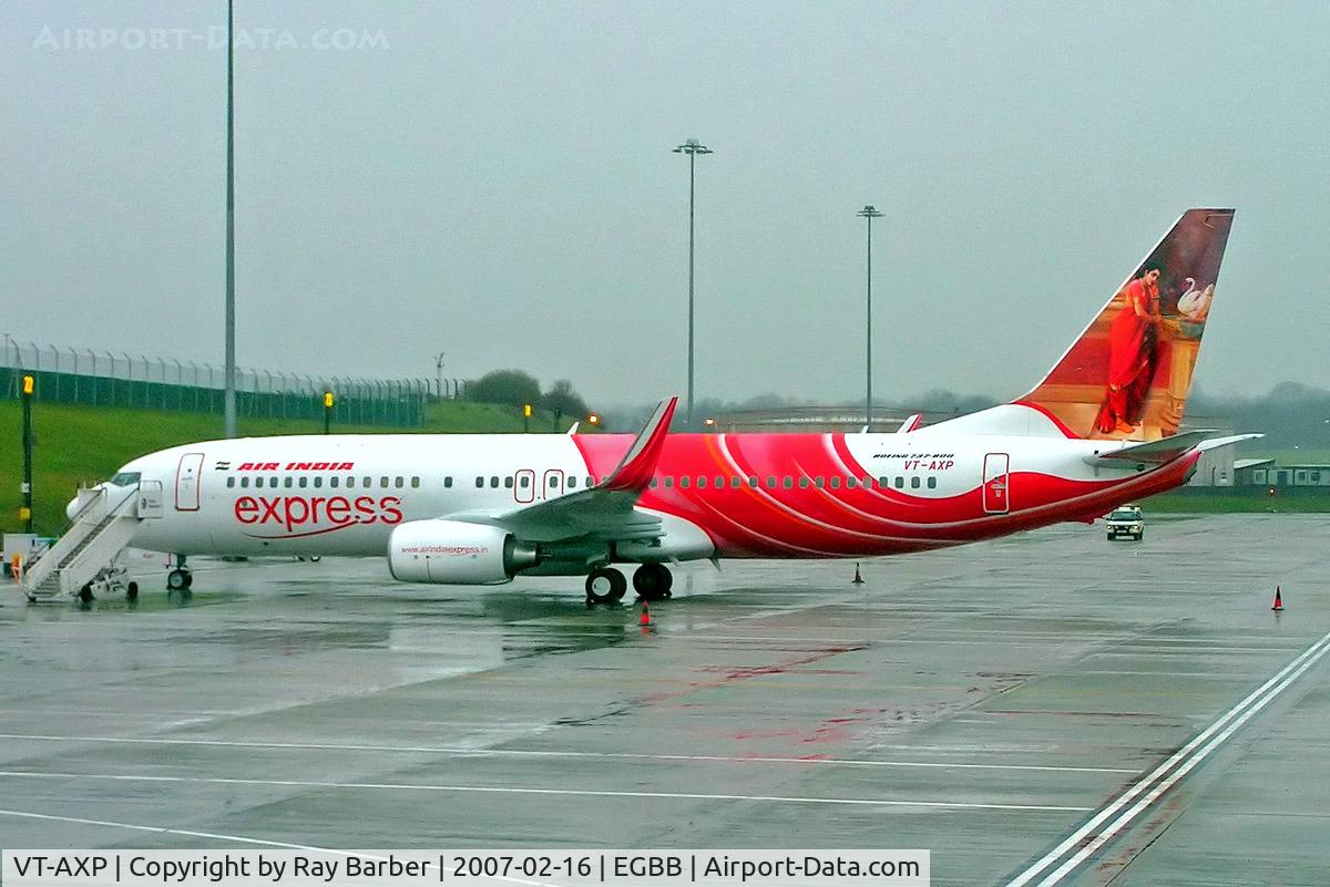VT-AXP, 2007 Boeing 737-8HG C/N 36328, Boeing 737-8HG [36328] (Air India Express) Birmingham Int'l~G 16/02/2007
