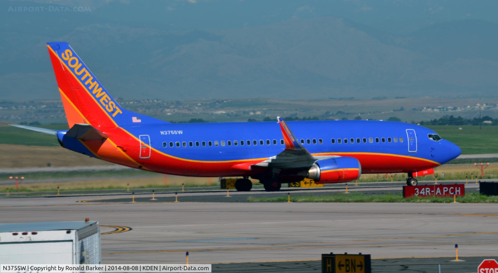 N375SW, 1993 Boeing 737-3H4 C/N 26583, Taxi Denver