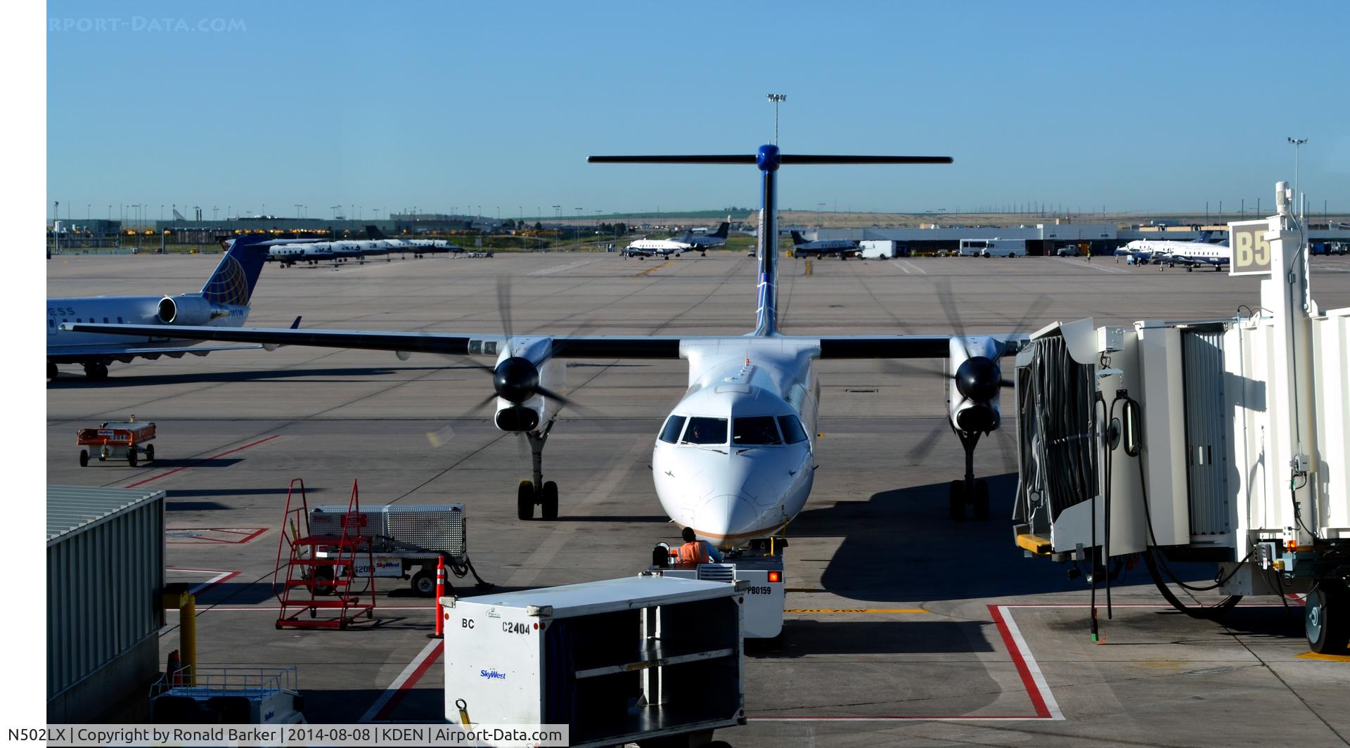 N502LX, 2007 Bombardier DHC-8-402 Dash 8 C/N 4168, Gate B50 Denver