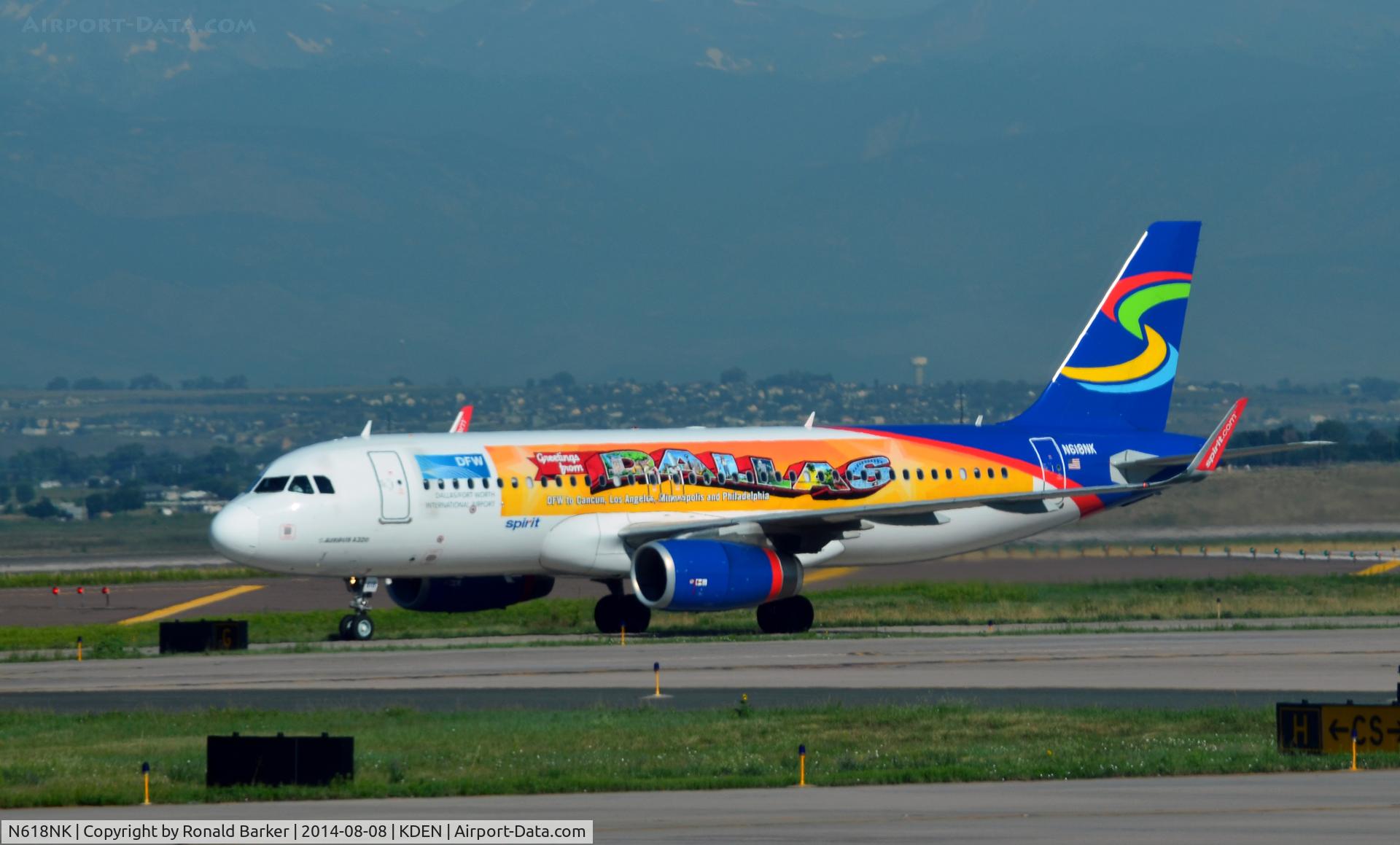 N618NK, 2012 Airbus A320-232 C/N 5458, Taxi Denver