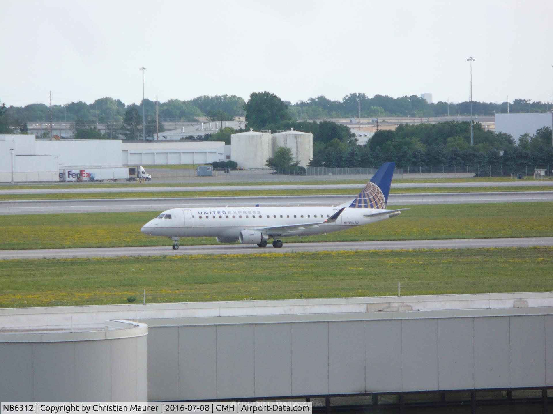 N86312, 2014 Embraer 175LR (ERJ-170-200LR) C/N 17000432, United Express (MESA) ERJ-175 In from Houston Intercontinental