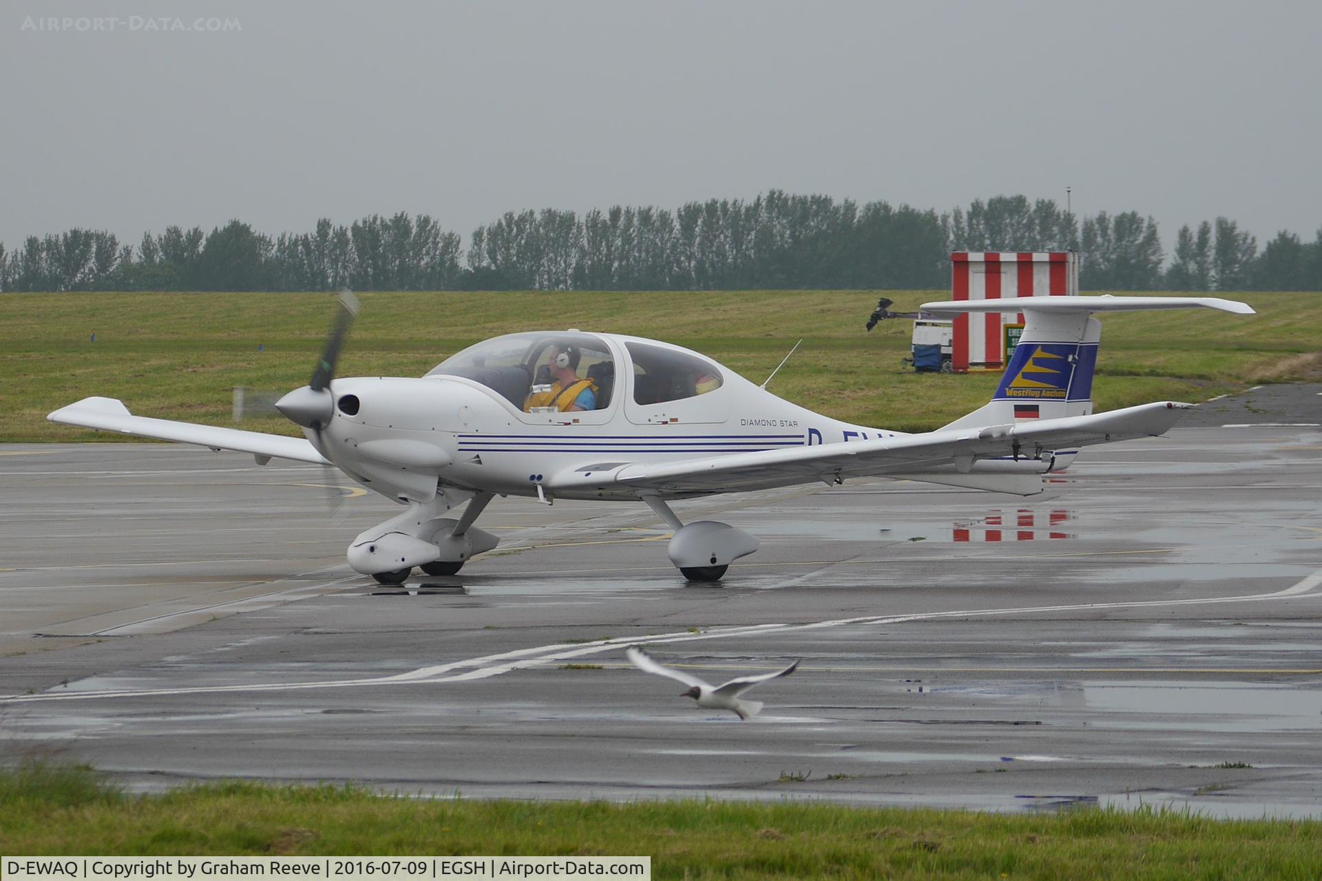 D-EWAQ, 2003 Diamond DA-40D Star Diamond Star C/N D4.048, Just landed at Norwich.