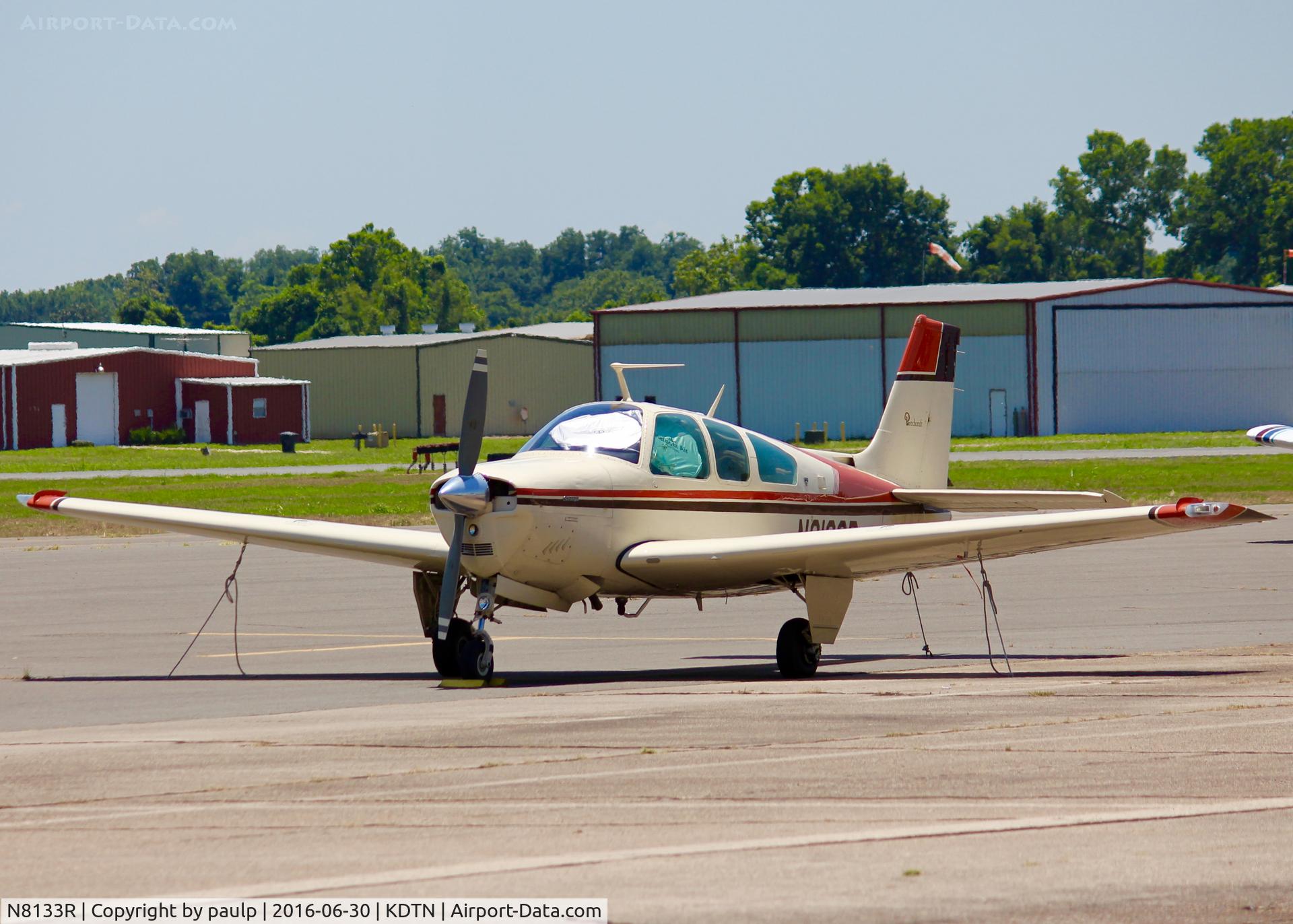 N8133R, 1974 Beech F33A Bonanza C/N CE-543, At Downtown Shreveport.