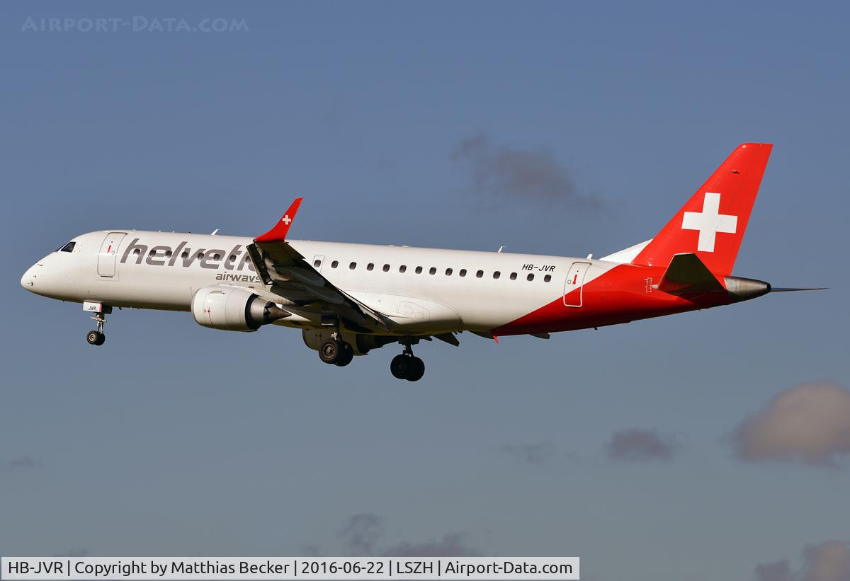 HB-JVR, 2011 Embraer 190LR (ERJ-190-100LR) C/N 19000435, HB-JVR