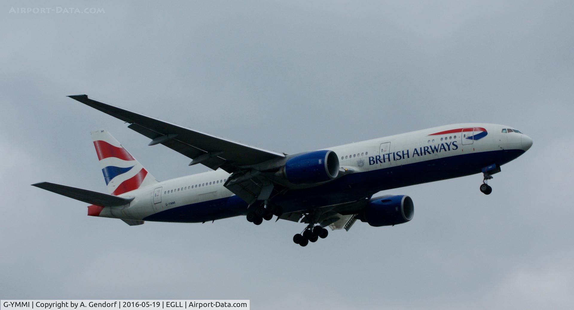 G-YMMI, 2000 Boeing 777-236 C/N 30310, British Airways, seen here landing at London Heathrow(EGLL)