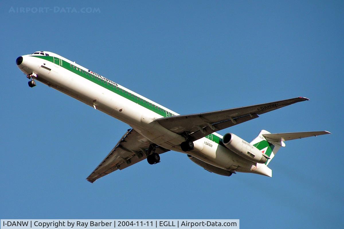 I-DANW, 1992 McDonnell Douglas MD-82 (DC-9-82) C/N 53206, McDonnell-Douglas DC-9-82 [53206] (Alitalia) Heathrow~G 11/11/2004. On finals 27L.