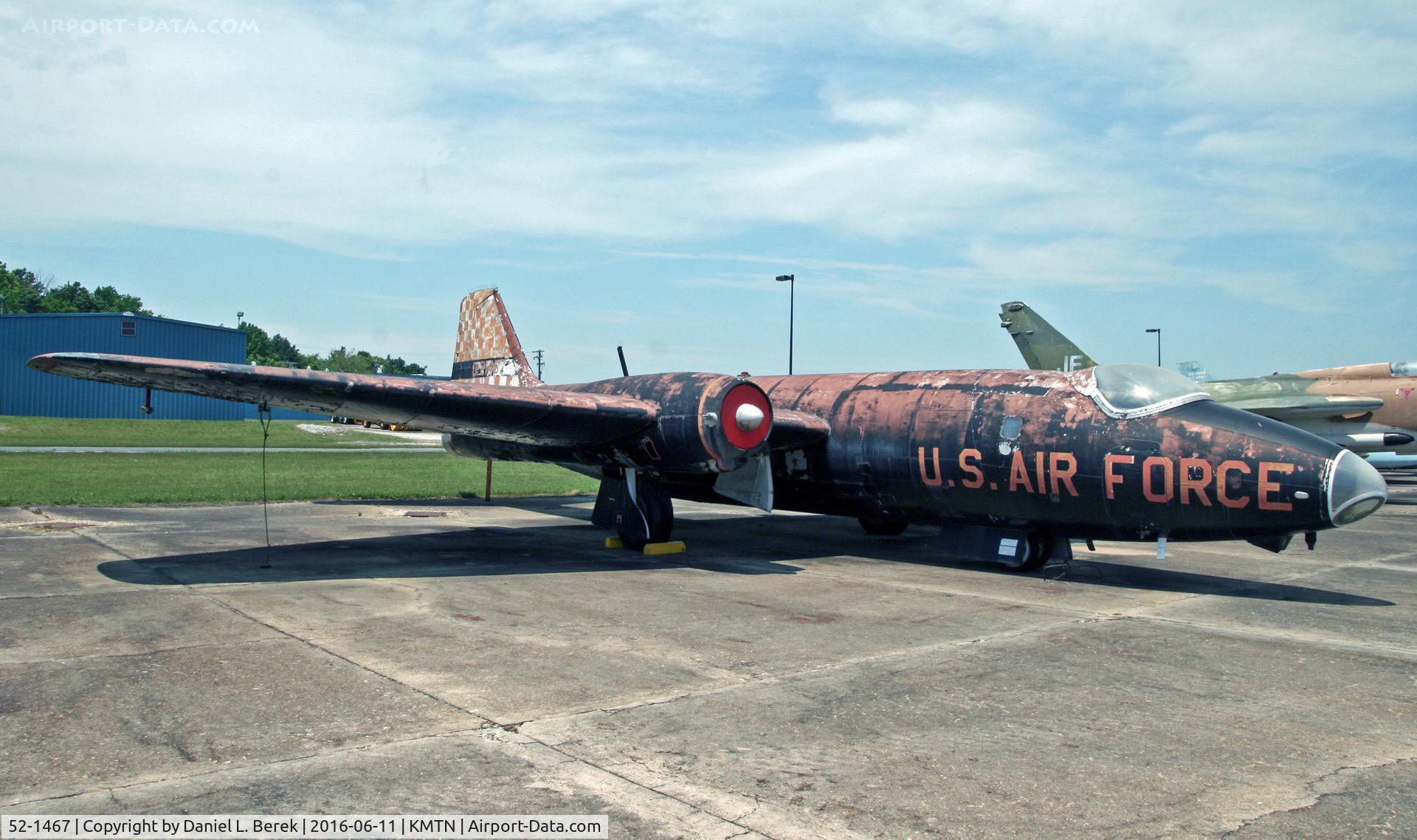 52-1467, 1952 Martin RB-57A Canberra C/N 050, This is one of two Martin RB-57A Canberras at the Glenn L Martin Museum.