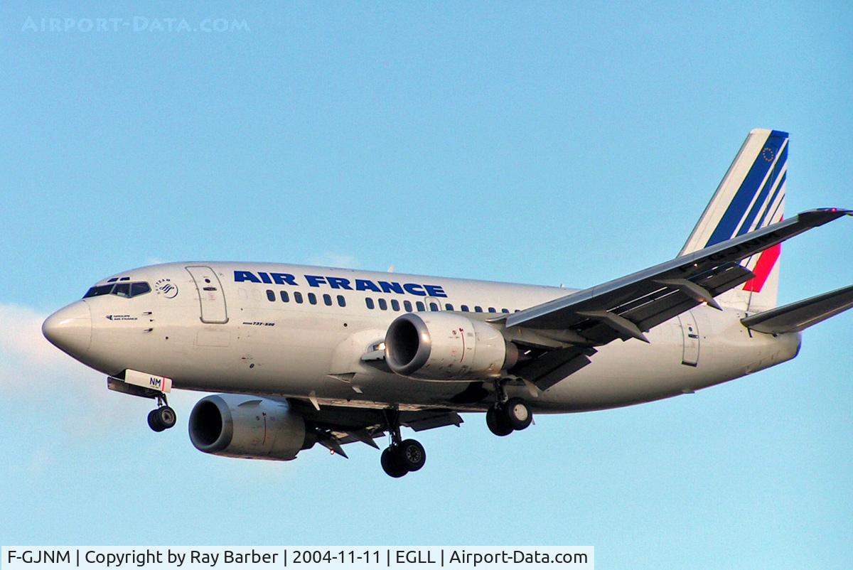 F-GJNM, 1993 Boeing 737-528 C/N 25237, Boeing 737-528 [25237] (Air France) Heathrow~G 11/11/2004. On approach 27L.