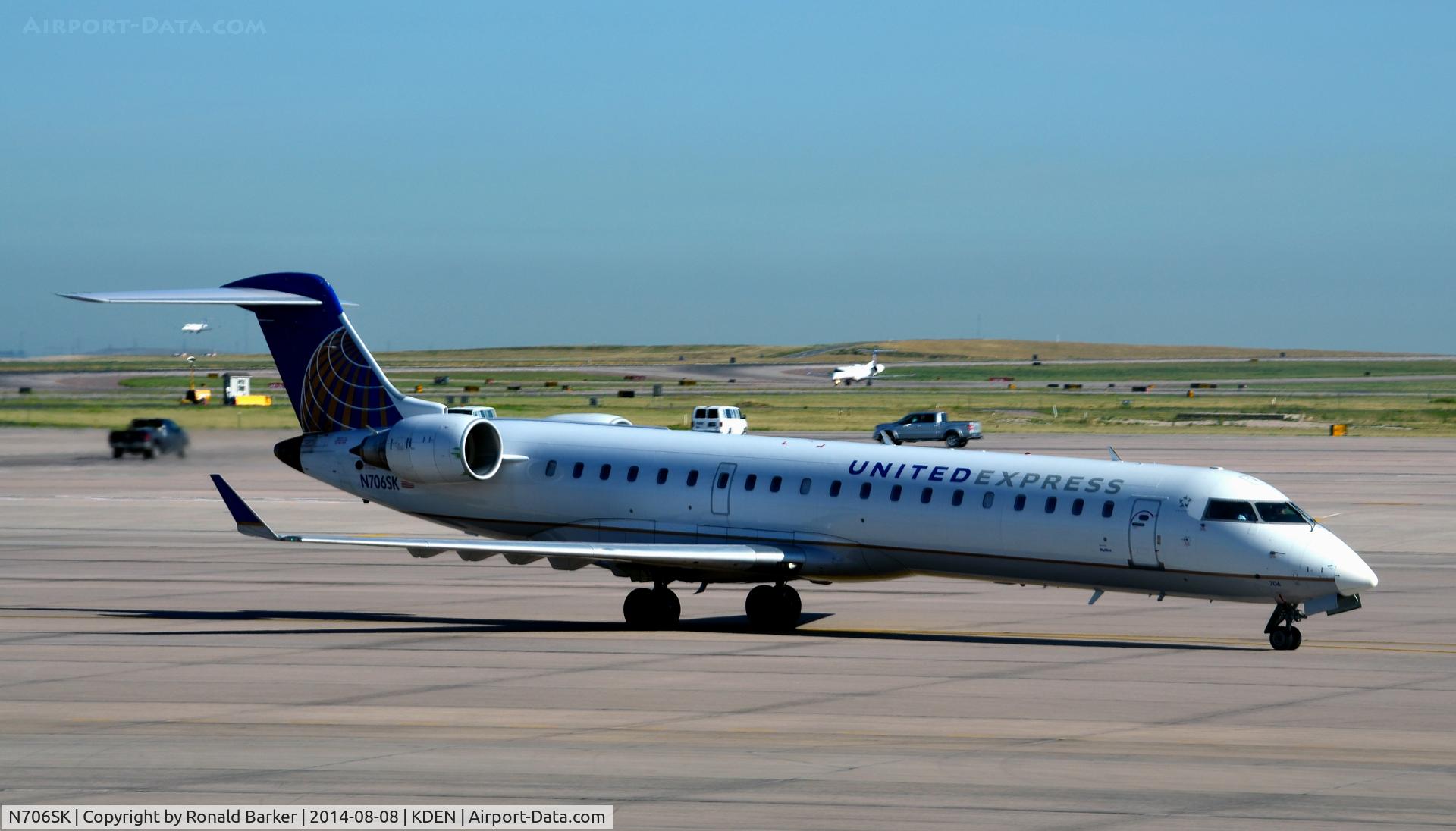 N706SK, 2004 Bombardier CRJ-701 (CL-600-2C10) Regional Jet C/N 10149, Taxi Denver