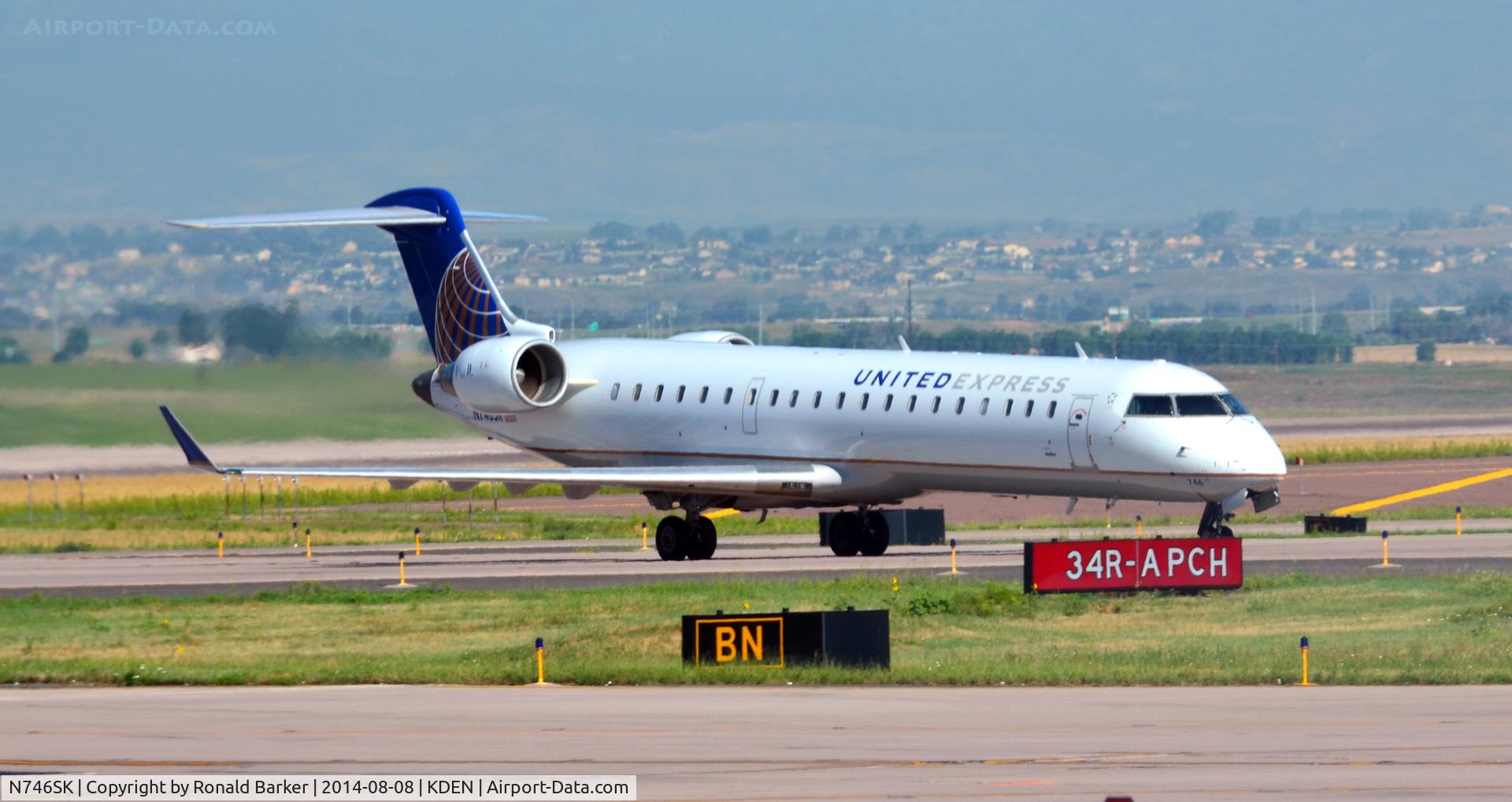 N746SK, 2005 Bombardier CRJ-700 (CL-600-2C10) Regional Jet C/N 10202, Taxi Denver