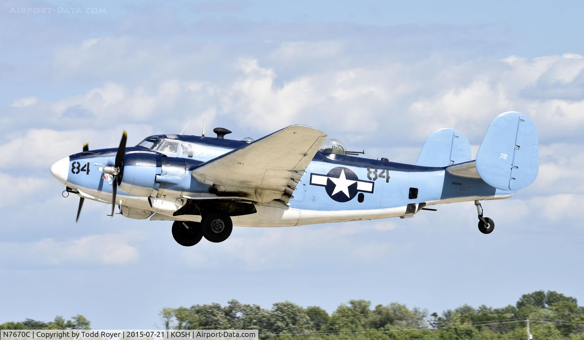 N7670C, 1945 Lockheed PV-2 Harpoon C/N 15-1438, Airventure 2015