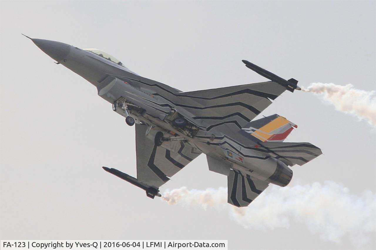 FA-123, SABCA F-16AM Fighting Falcon C/N 6H-123, Belgian Air Force SABCA F-16AM Fighting Falcon, On display, Istres-Le Tubé Air Base 125 (LFMI-QIE) open day 2016