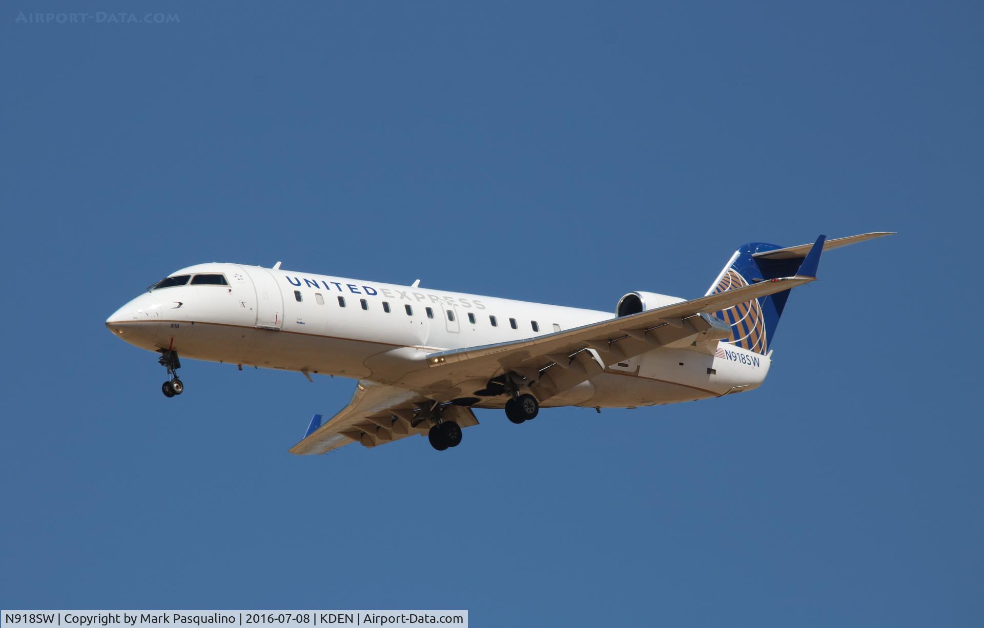 N918SW, 2002 Bombardier CRJ-200LR (CL-600-2B19) C/N 7645, CL-600-2B19