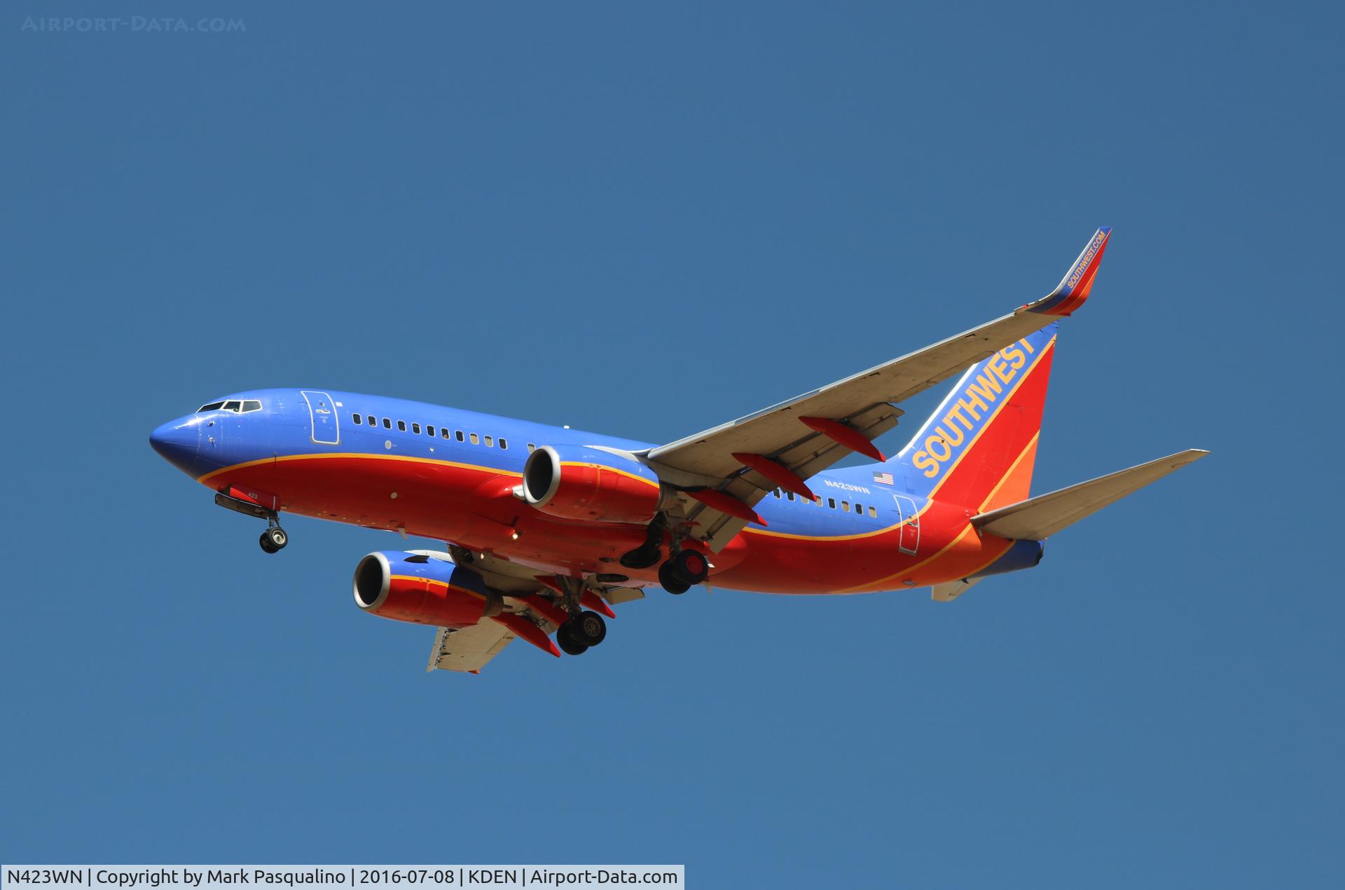 N423WN, 2002 Boeing 737-7H4 C/N 29827, Boeing 737-700