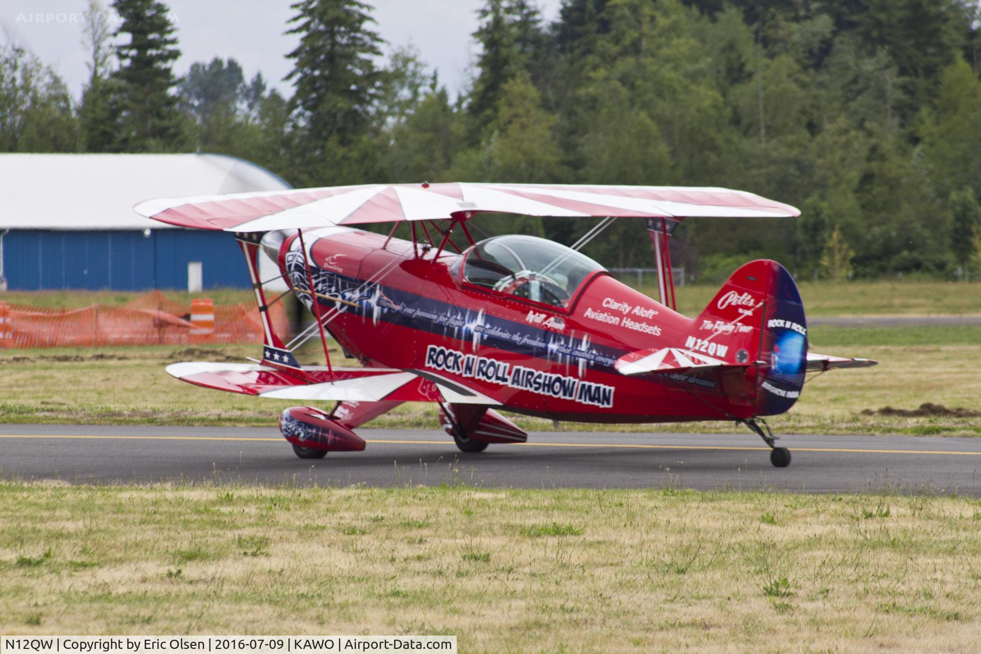 N12QW, 1984 Pitts S-2B Special C/N 5053, Pitts S-2B taxing out to head home at the end of the 2016 Arlington Fly-In.