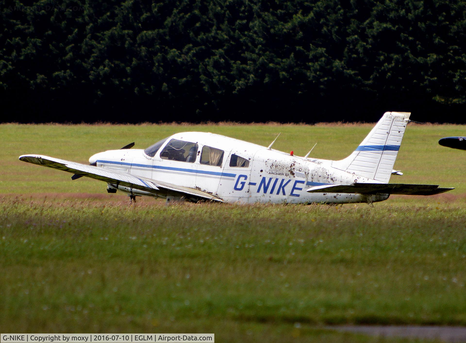 G-NIKE, 1983 Piper PA-28-181 Cherokee Archer II C/N 28-8390086, Rather decrepit Piper Cherokee Archer II at White Waltham. Ex N4315N