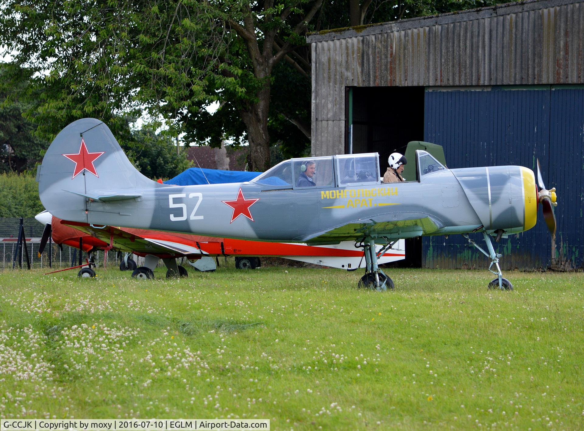 G-CCJK, 1996 Yakovlev (Aerostar) Yak-52 C/N 9612001, Aerostar Yak-52 at White Waltham. Ex RA-02622