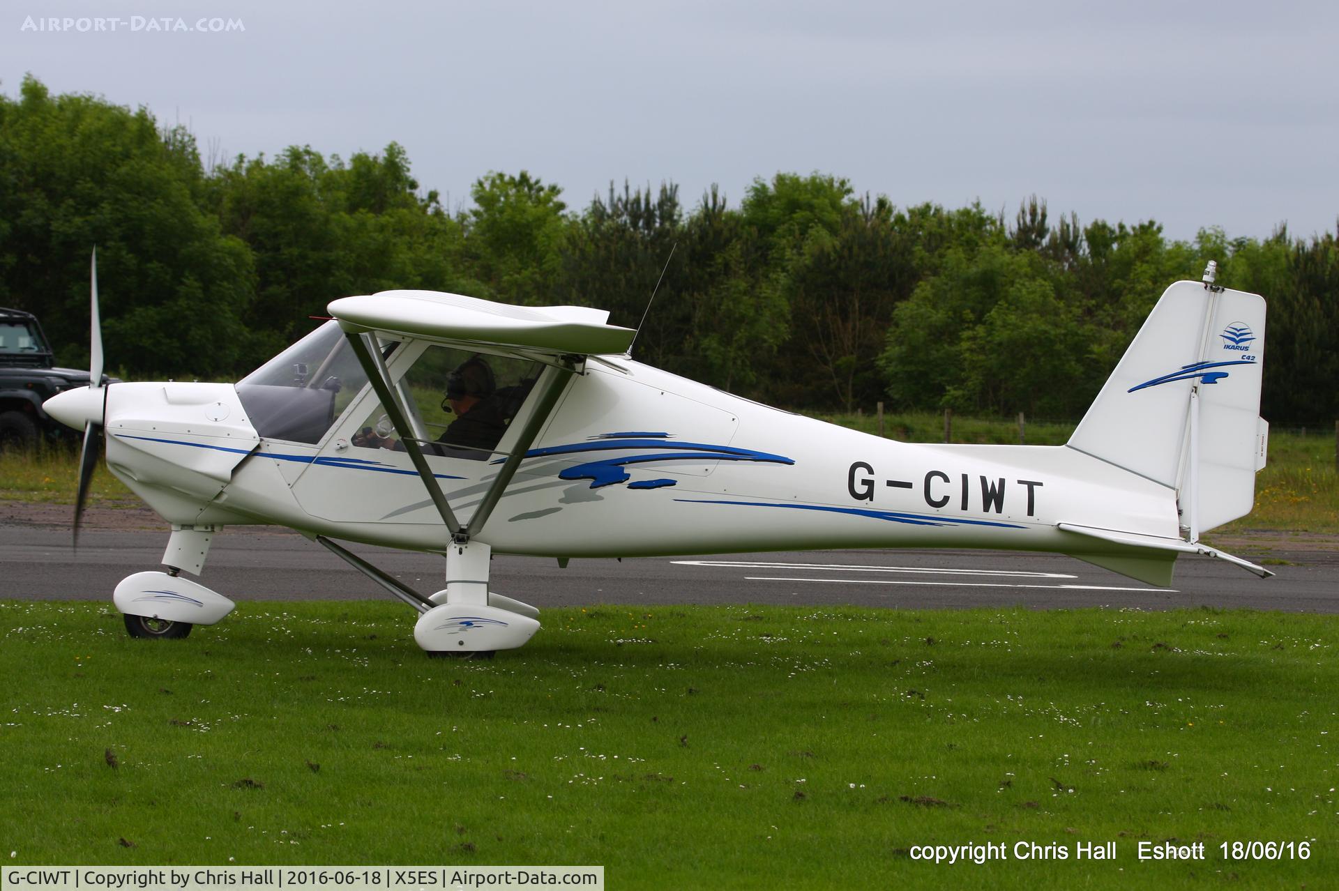 G-CIWT, 2015 Comco Ikarus C42 FB80 C/N 1507-7308, at the Great North Fly in. Eshott
