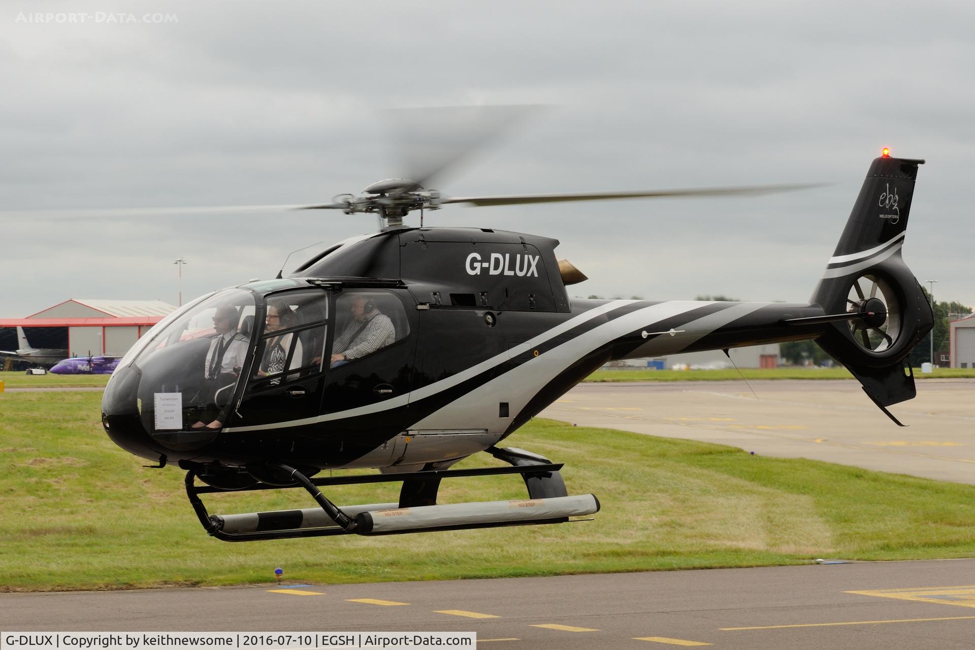 G-DLUX, 1999 Eurocopter EC-120B Colibri C/N 1027, Nice Visitor.