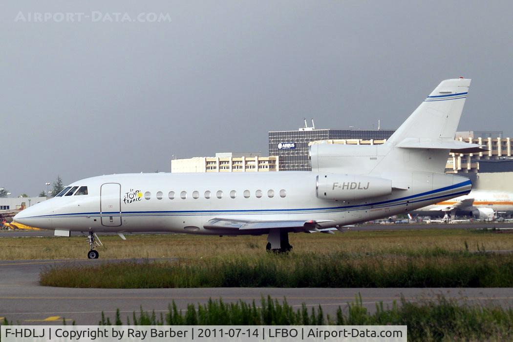 F-HDLJ, 2006 Dassault Falcon 900EX C/N 165, Dassault Falcon 900EX EASy [165] (Dassault Falcon Service) Toulouse-Blagnac~F 14/07/2011. Support aircraft for Tour de France.
