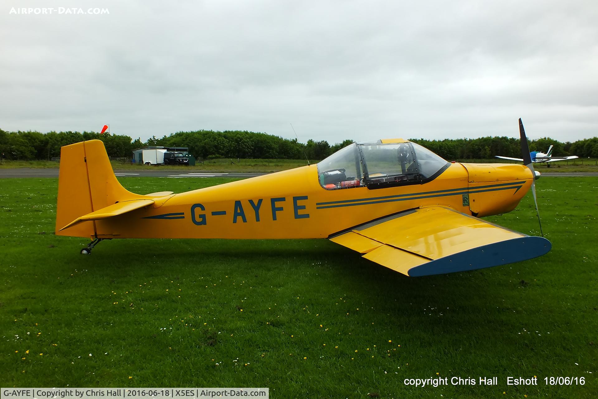 G-AYFE, 1971 Rollason Druine D-62C Condor C/N RAE/646, at the Great North Fly in. Eshott