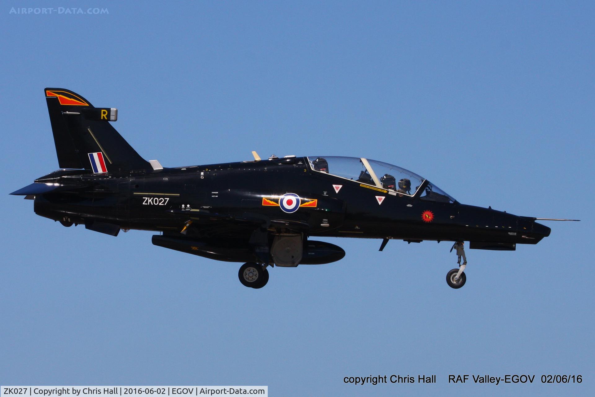 ZK027, 2009 British Aerospace Hawk T2 C/N RT018/1256, RAF IV Sqn