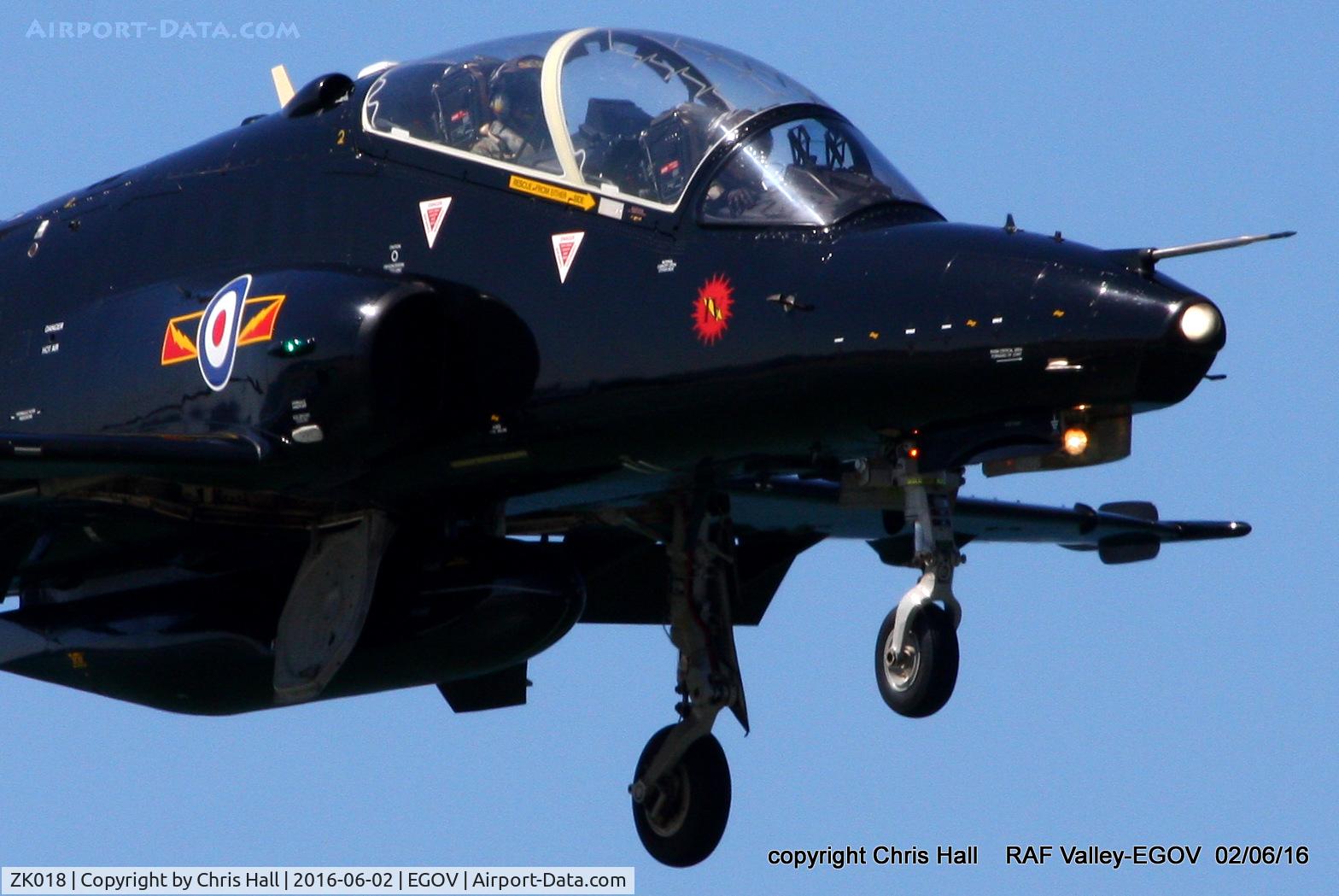 ZK018, 2008 British Aerospace Hawk T2 C/N RT009/1247, RAF IV Sqn