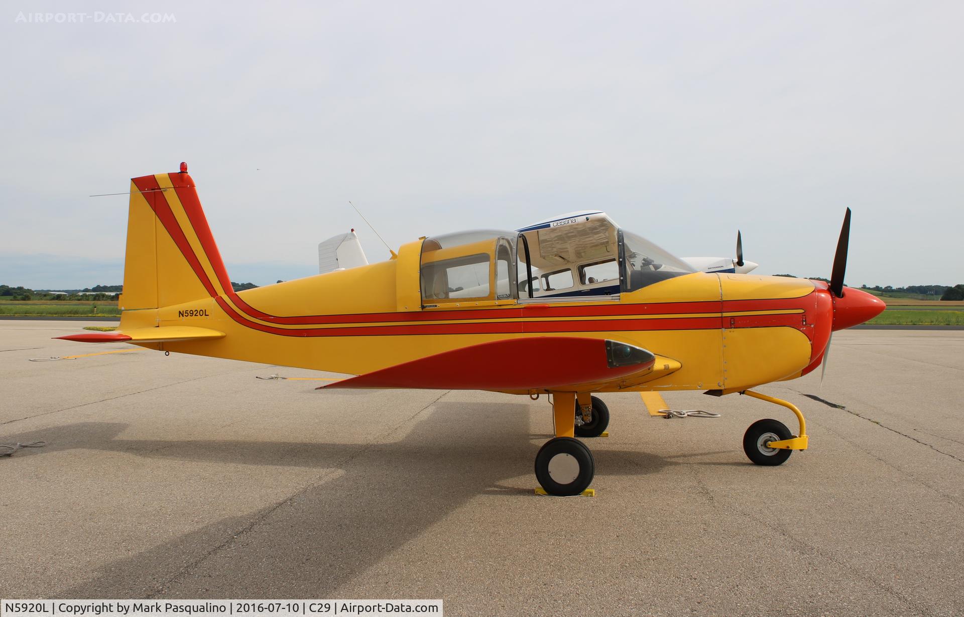 N5920L, 1969 American AA-1 Yankee C/N AA1-0220, American AA-1