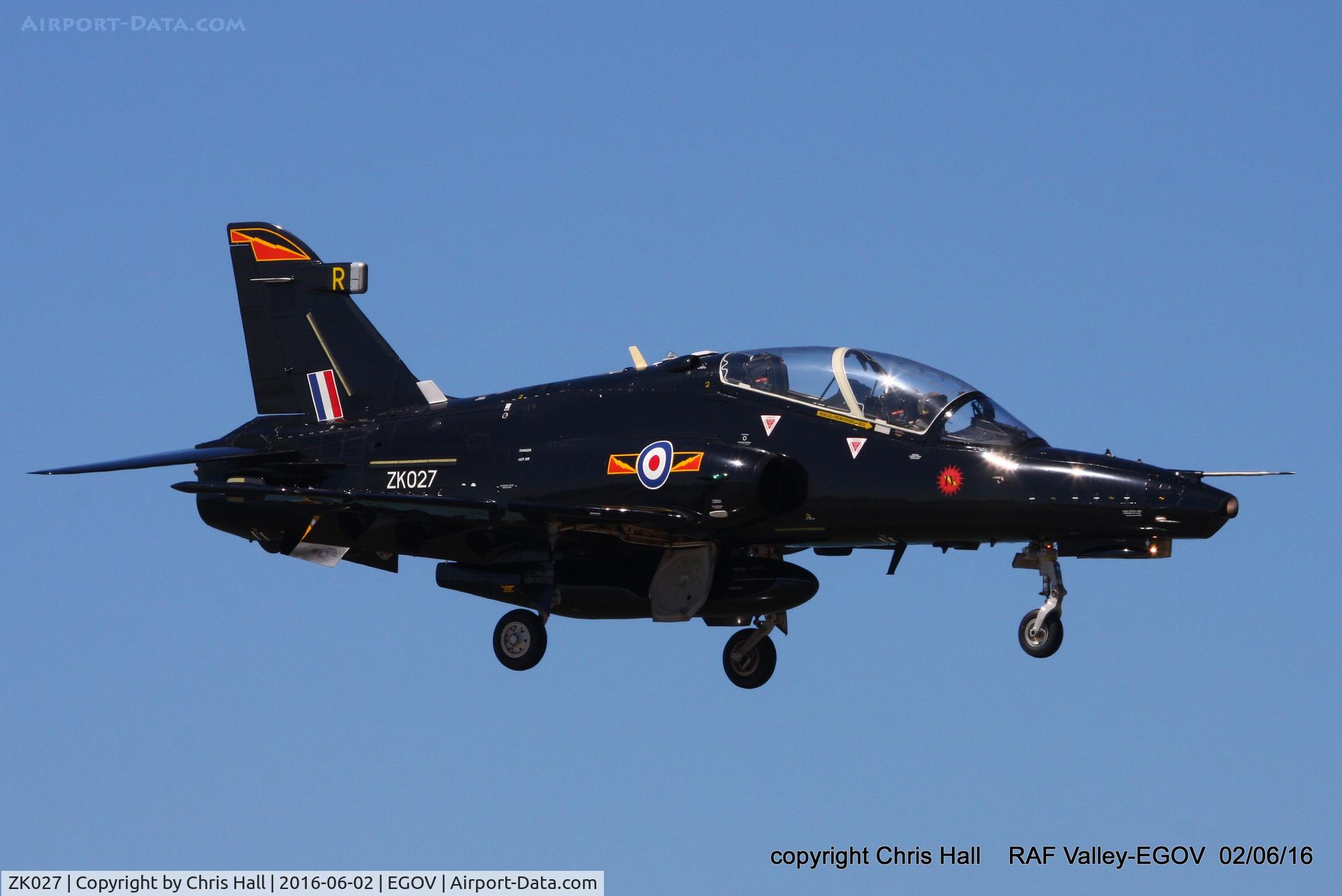 ZK027, 2009 British Aerospace Hawk T2 C/N RT018/1256, RAF IV Sqn