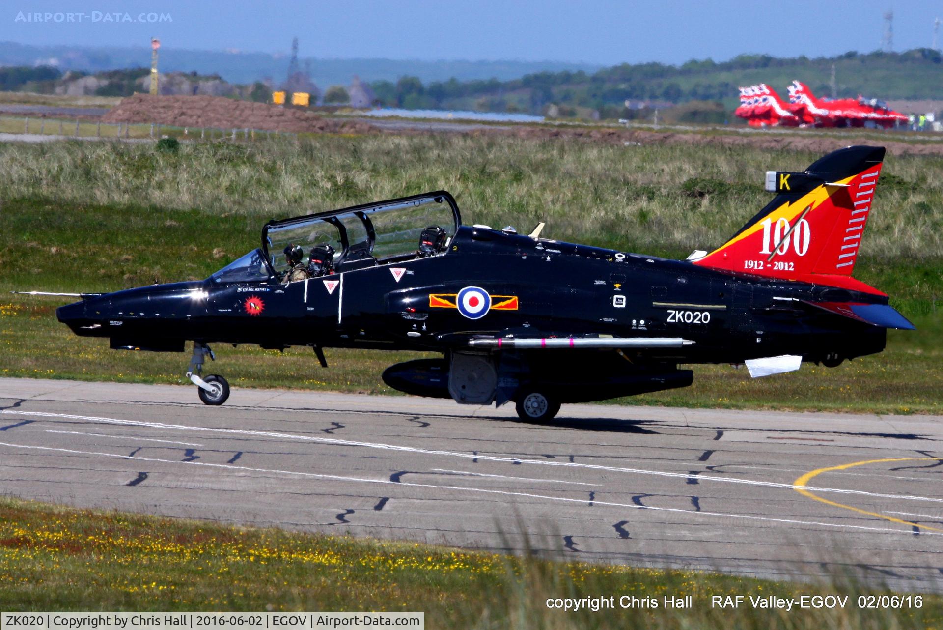 ZK020, 2009 British Aerospace Hawk T2 C/N RT011/1249, RAF IV Sqn