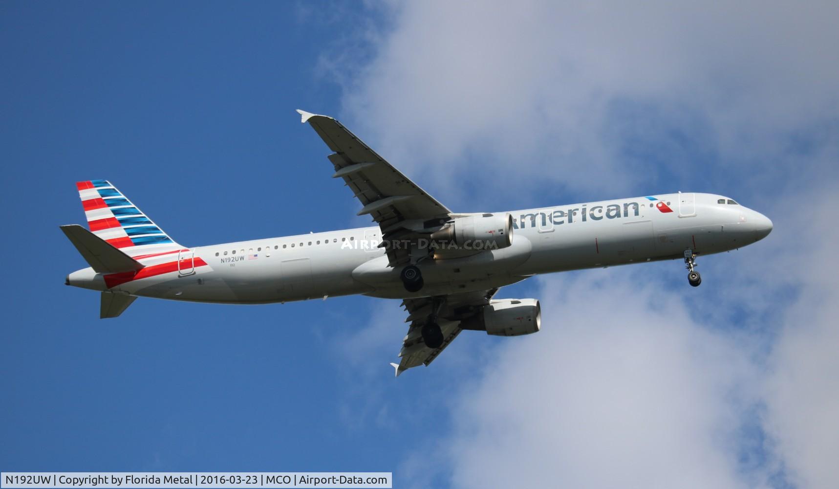 N192UW, 2001 Airbus A321-211 C/N 1496, American