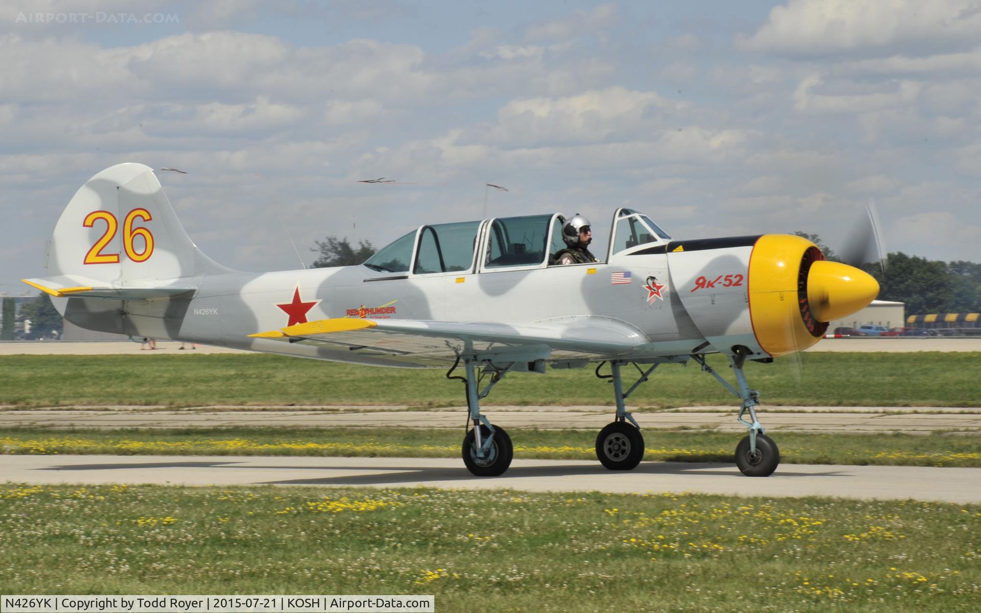 N426YK, 1985 Yakovlev (Aerostar) Yak-52 C/N 856102, Airventure 2015